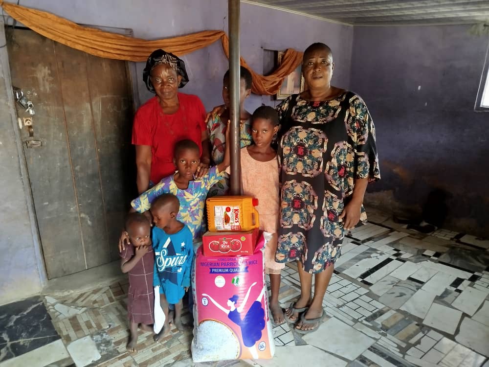 Volunteers distributing books